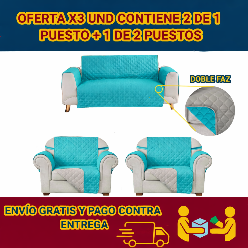 PROTECTOR PARA SOFA OFERTA ESPECIAL X3 UNIDADES (2 DE 1 PUESTO Y 1 DE 2 PUESTOS)⭐️⭐️⭐️⭐️⭐️5/5