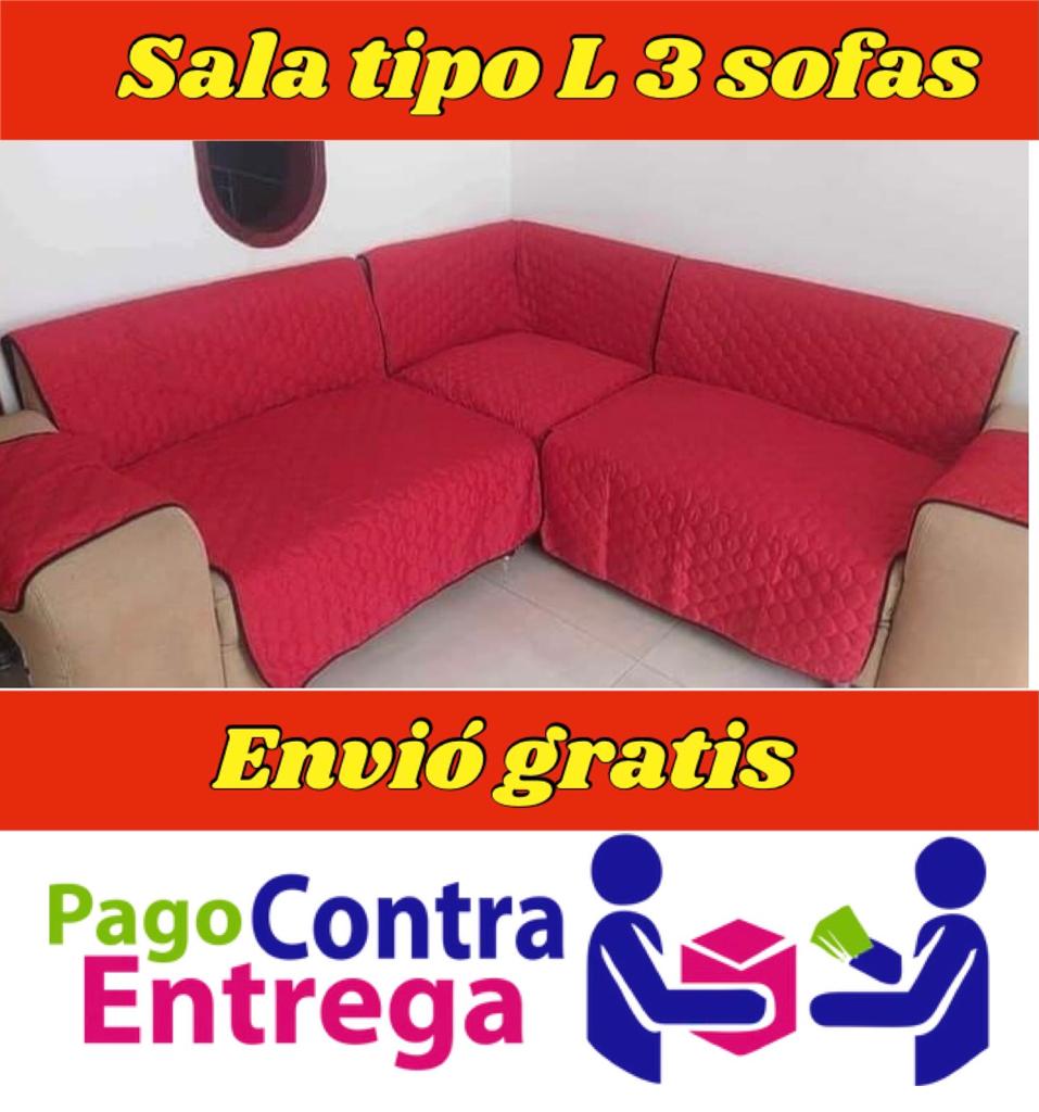 PROTECTORES DE SOFAS SALA L 3 SOFAS ⭐️⭐️⭐️⭐️⭐️5/5
