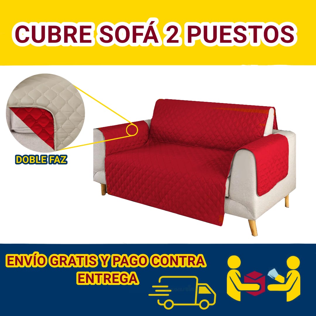 Protector para sofa doble faz 2 puestos 120cmx180cm ⭐️⭐️⭐️⭐️⭐️5/5