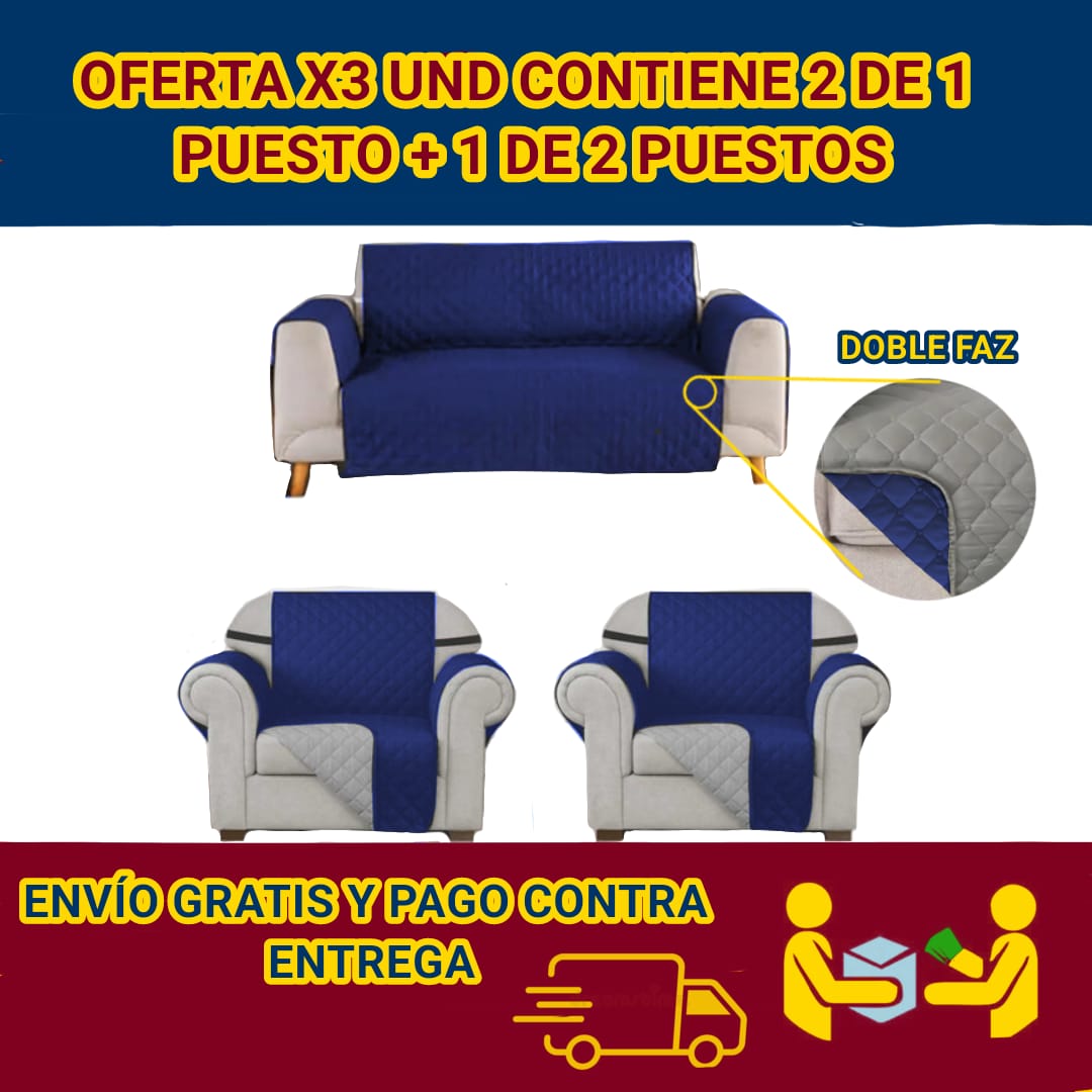 PROTECTOR PARA SOFA OFERTA ESPECIAL X3 UNIDADES (2 DE 1 PUESTO Y 1 DE 2 PUESTOS)⭐️⭐️⭐️⭐️⭐️5/5