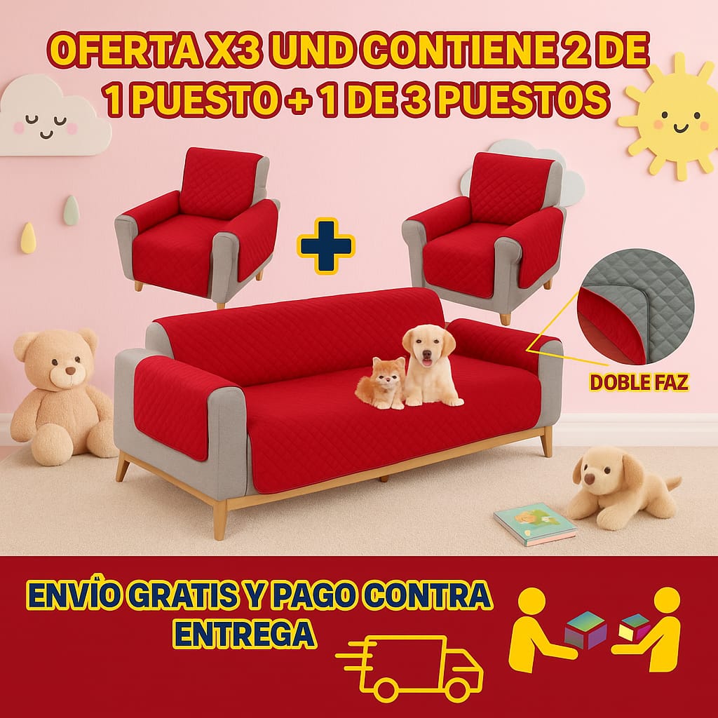 PROTECTORES PARA SOFA OFERTA X3 UNIDADES (2 DE 1 PUESTO Y 1 DE 3 PUESTOS)⭐️⭐️⭐️⭐️⭐️5/5