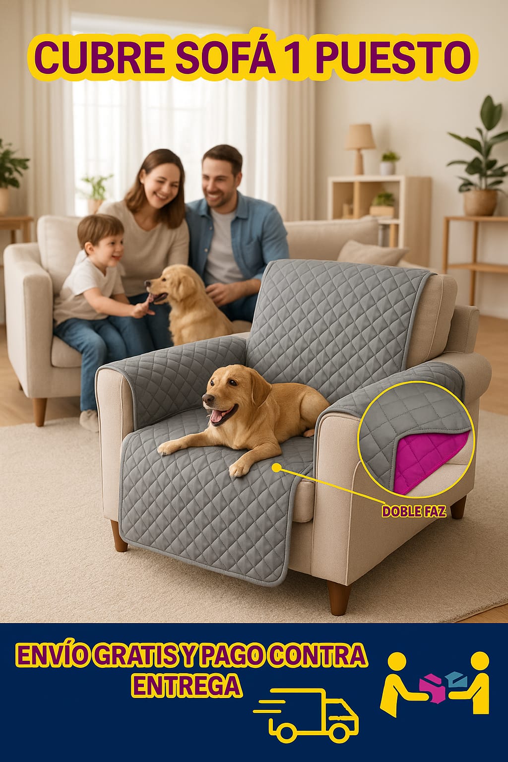 Protector para sofa 1 puesto⭐️⭐️⭐️⭐️⭐️5/5