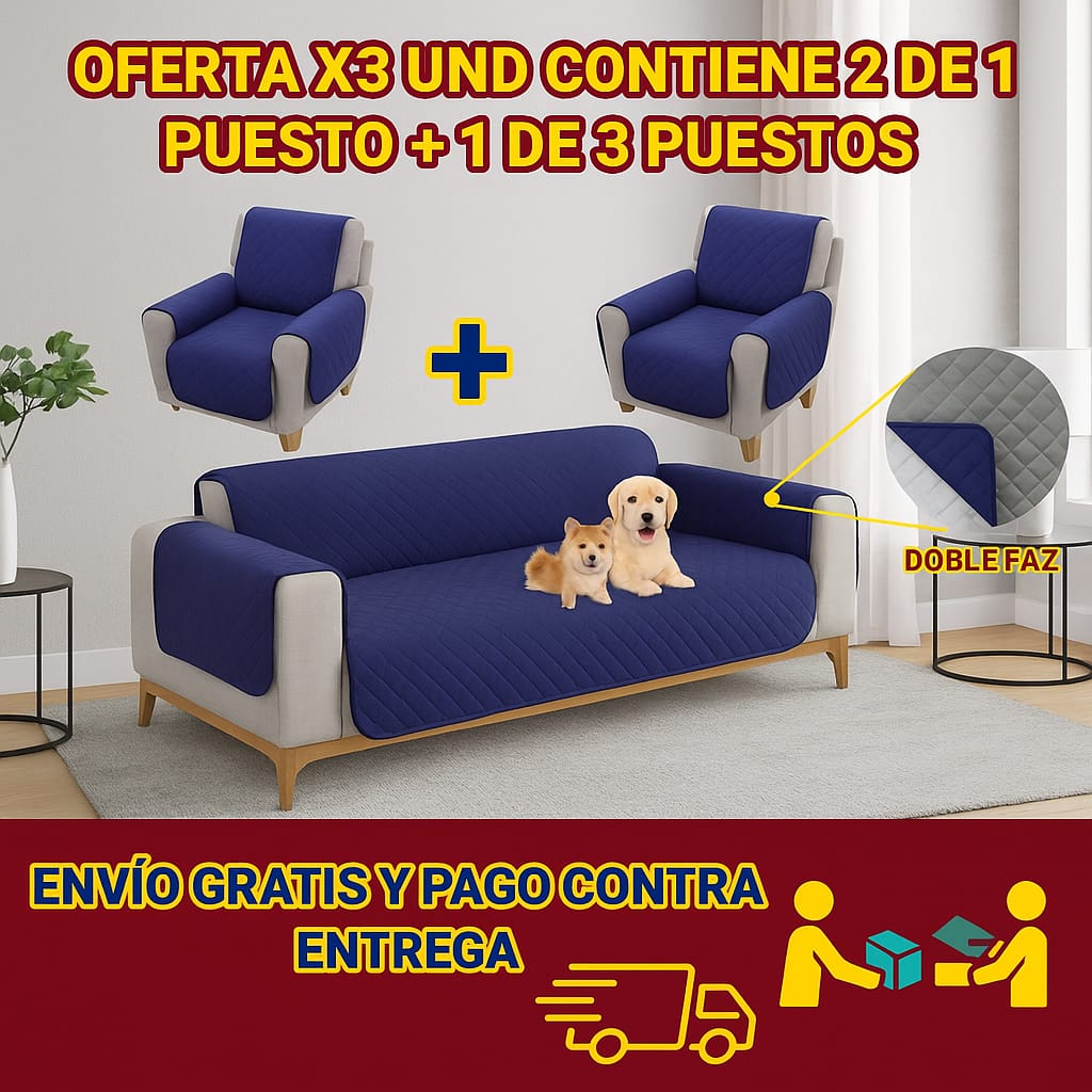 PROTECTORES PARA SOFA OFERTA X3 UNIDADES (2 DE 1 PUESTO Y 1 DE 3 PUESTOS)⭐️⭐️⭐️⭐️⭐️5/5