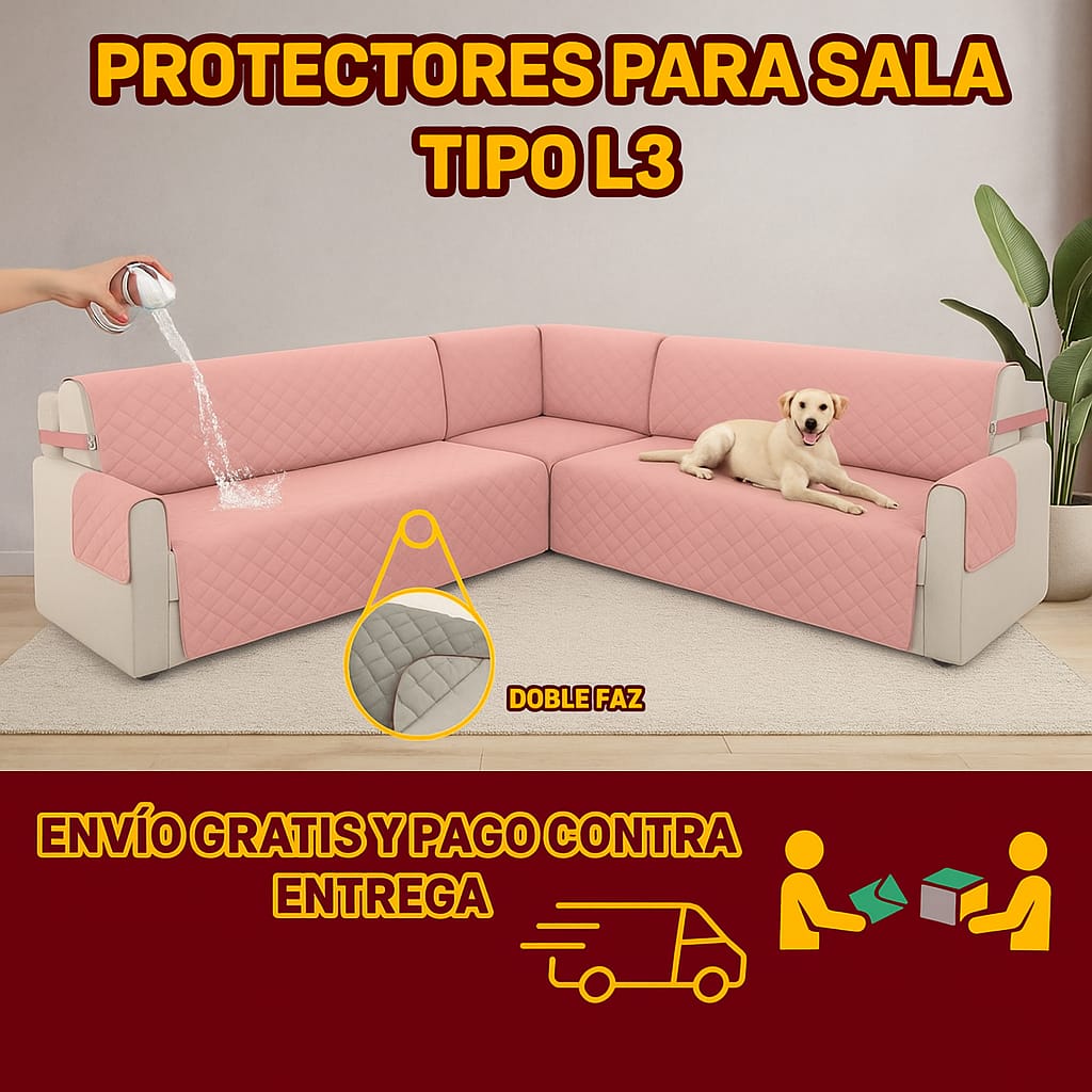 PROTECTORES DE SOFAS SALA L 3 SOFAS ⭐️⭐️⭐️⭐️⭐️5/5
