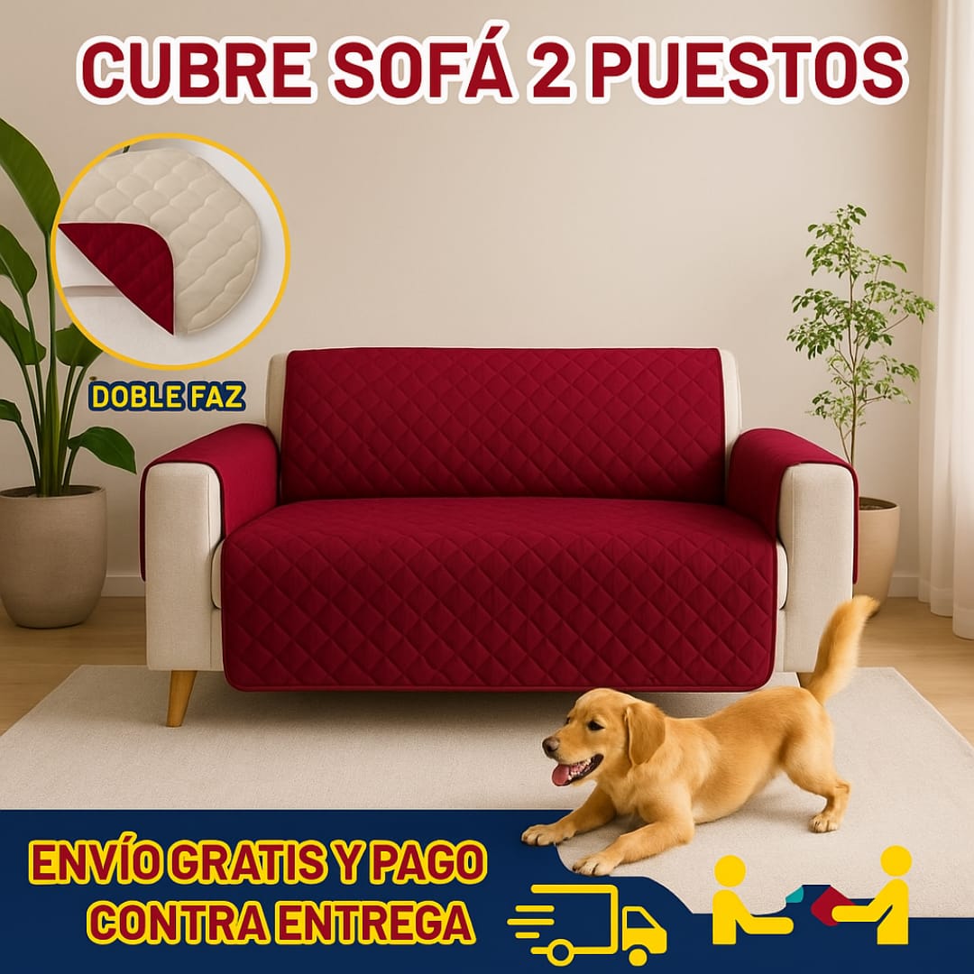 Protector para sofa doble faz 2 puestos 120cmx180cm ⭐️⭐️⭐️⭐️⭐️5/5