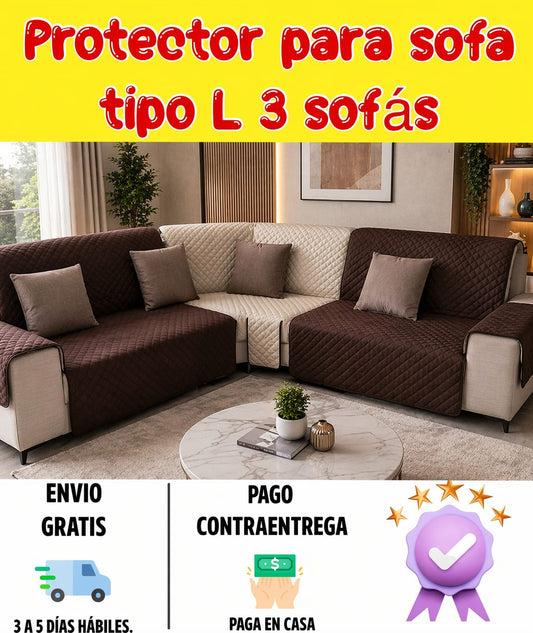 PROTECTORES DE SOFAS SALA L 3 SOFAS ⭐️⭐️⭐️⭐️⭐️5/5