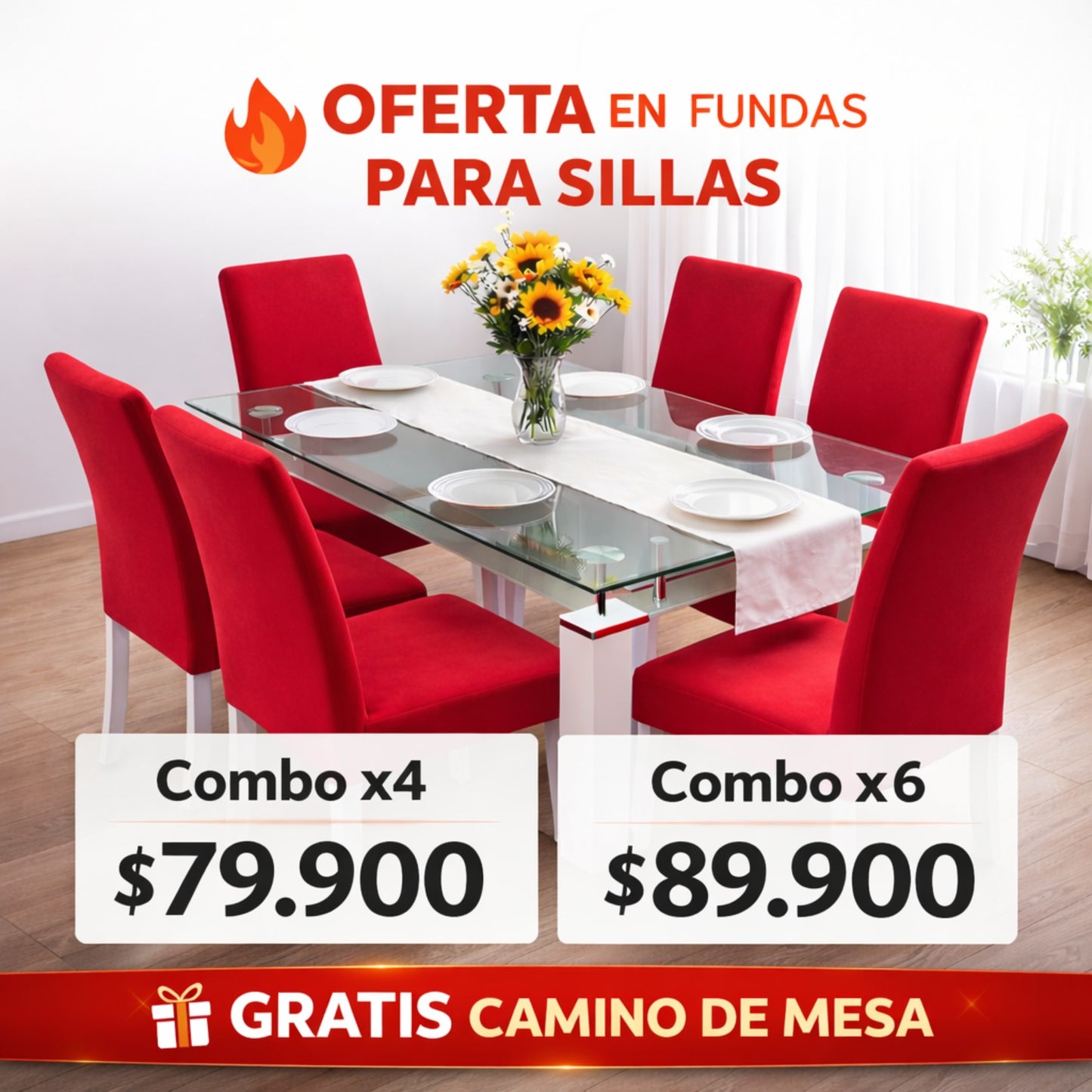 OFERTA EN FUNDAS ELÁSTICAS GRATIS CAMINO DE MESA ⭐️⭐️⭐️⭐️⭐️5/5