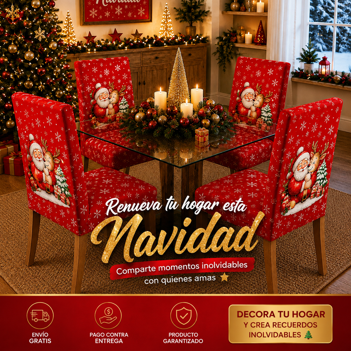 PROMOCION FUNDAS ELASTICAS DISEÑOS DE NAVIDAD 🎄🎄🦌🎅