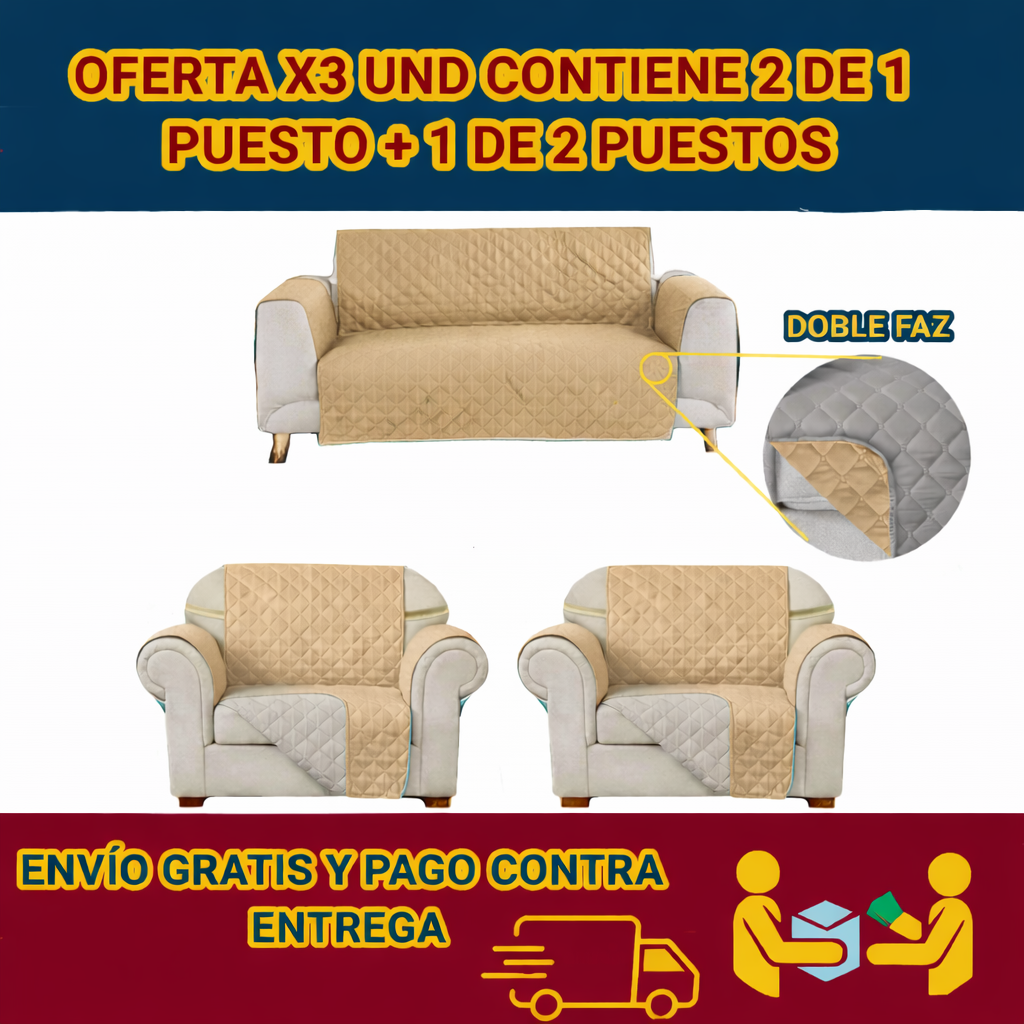 PROTECTOR PARA SOFA OFERTA ESPECIAL X3 UNIDADES (2 DE 1 PUESTO Y 1 DE 2 PUESTOS)⭐️⭐️⭐️⭐️⭐️5/5