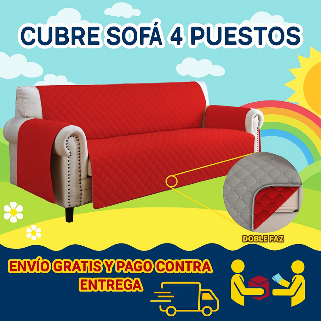 PROTECTOR PARA SOFA 4 PUESTOS  X99.900 + ENVIO GRATIS ⭐️⭐️⭐️⭐️⭐️5/5