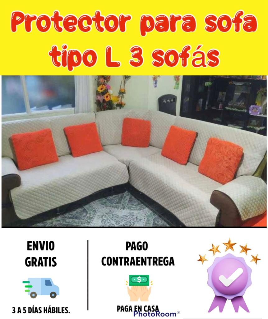 PROTECTORES DE SOFAS SALA L 3 SOFAS ⭐️⭐️⭐️⭐️⭐️5/5