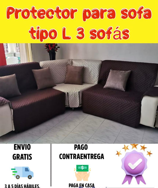 PROTECTORES DE SOFAS SALA L 3 SOFAS ⭐️⭐️⭐️⭐️⭐️5/5